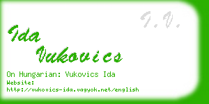 ida vukovics business card